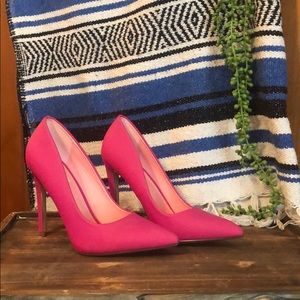 Sexy Hot Pink Stilettos Pointed Toe 4 in. Heel